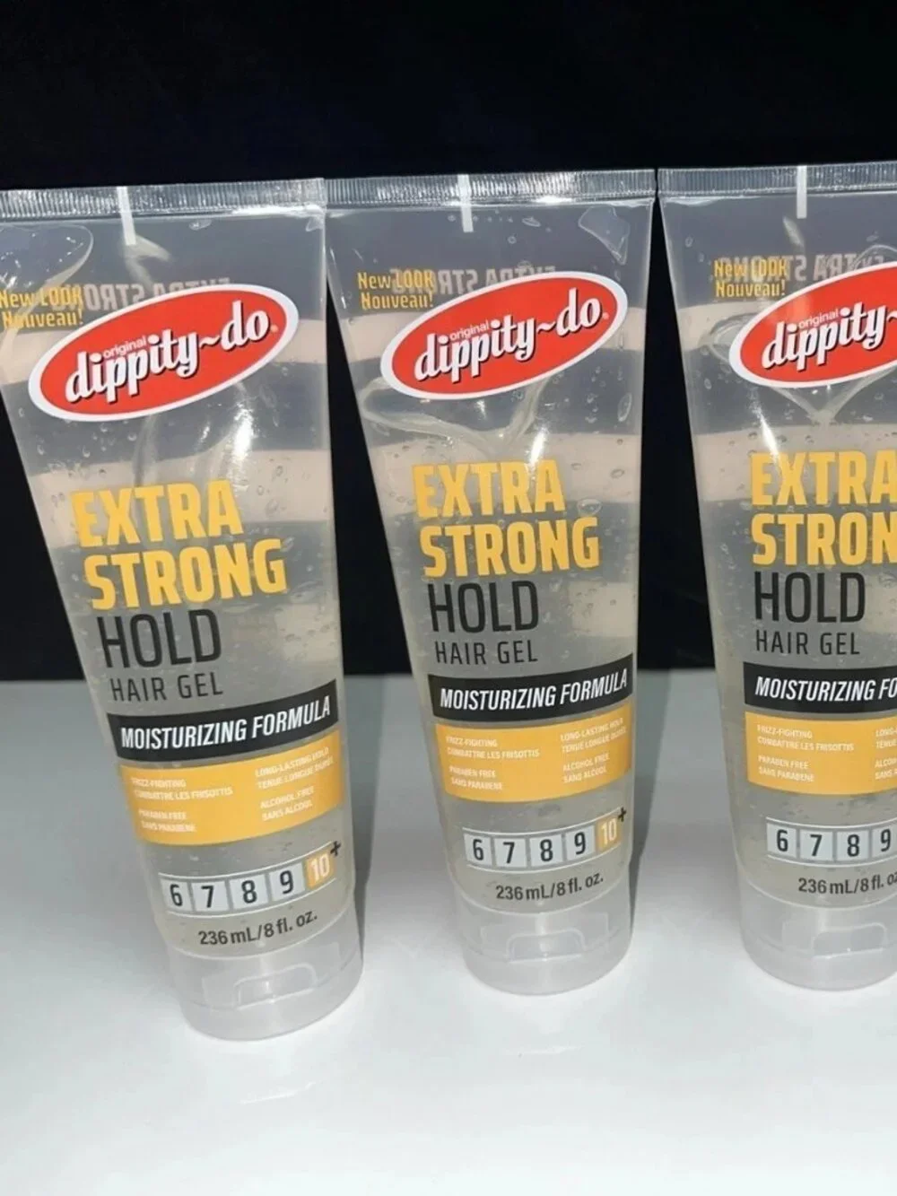 Original DIPPITY-DO Extra Strong Hold Hair Gel, 10+,Moisturizing Formula (3X)
